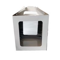 Коробка для торта 160х160х180 мм, с окном, неразъем.крышка, с ручк., бел., карт., 25 шт/упак "Forgenika" Jump II Window White 150 шт/кор РОССИЯ JUMPL II W W 160*160*180 ST