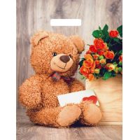 Пакет 310х400 мм, 60 мкм с проруб. ручками, диз. "Тедди", ПВД, 50 шт/упак 1 000 шт/кор РОССИЯ BYP51542