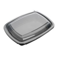 Контейнер прямоугольный, 230х170х37мм, 700мл, чёрный, ПП