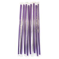 Трубочки для коктейлей 240 мм, d8 мм, фиолет., пласт. прямые в инд. упаковке, 200 шт/упак 24 упак/кор РОССИЯ 117047