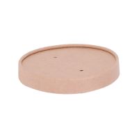 Крышка к контейнеру d100хh18 мм, крафт, карт., 30 шт/упак "OSQ" Round Bowl kraft lid 450 шт/кор РОССИЯ Round Bowl kraft lid