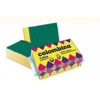 Губка поролоновая для посуды 100х70х33 мм XL, желт., 5 шт/упак "Colombina" 40 упак/кор РОССИЯ К1.2