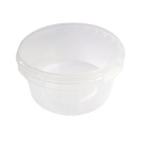 Контейнер для пресервов 500 мл, d122хh70 мм, форма "Банка", контр. замок, без крышки, прозр., ПП, 20 шт/упак "Aerosnab" 300 шт/кор РОССИЯ 1215П