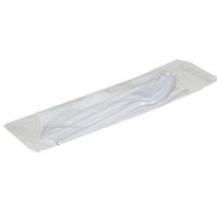 Комплект столовых приборов №4 [лож.ст.+ вил.+ нож: 165 мм, бел., ПС+ салф.], 300 шт/кор 300 шт/упак РОССИЯ