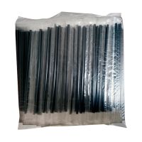 Трубочки для коктейлей 210 мм, d7 мм, черн., пласт. прямые в инд. упаковке, 500 шт/упак 10 упак/кор БЕЛАРУСЬ -