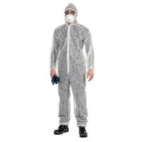 Комбинезон, М ( 48 - 50), молния, капюшон и рукава на резинке, белый