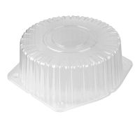 Упаковка для торта [крышка] d263хh125[d228хh115] мм, прозр., ОПС, 100 шт/кор "Комус" 100 шт/упак РОССИЯ Т-225КВ (М) (Т)