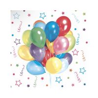 Салфетки 330х330 мм 3-сл., диз. "Веселый праздник", разноцв., бум., 20 шт/упак "Bouquet" 12 упак/кор РОССИЯ 37396