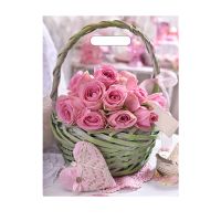 Пакет 310х400 мм, 60 мкм с проруб. ручками, диз. "Корзина роз", ПВД, 50 шт/упак "Тикопластик" 500 шт/кор РОССИЯ н00156019