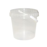 Ведро пищевое 1000 мл, d131хh120 мм, с ручкой, без крышки, прозр., ПП, 325 шт/кор "Альянсупак" 325 шт/упак БЕЛАРУСЬ ДВ-1,0/131 ОСВ