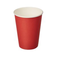 Стакан для холодного и горячего, 0.1л, дизайн рисуем мелом, красный, картон
