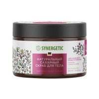 Скраб для тела сахарный "Synergetic" Гвоздика и дикая клюква, Увлажнение и моделирование, 300 мл 6 шт/кор РОССИЯ 800005