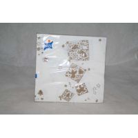 Салфетки BBS Золотистая коллекция,  40х40,  3-слойные, 20 штук в упаковке