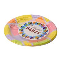 Тарелка одноразовая мелкая d180 мм, диз. "Mosaica", карт. лам., 50 шт/упак "Scandipakk" 1 000 шт/кор РОССИЯ 30184355/0707/1352