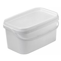 Ведро пищевое 3300 мл, 250х158х128 мм, с ручкой, без крышки, бел., ПП, 35 шт/кор "Альянсупак" 35 шт/упак БЕЛАРУСЬ ДВ-3,3/250*158 БЕЛ