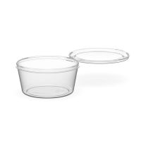 Соусник 50 мл, d63хh32 мм, неразъем. крышка, прозр., ПП, 80 шт/упак "Перинт" 1 040 шт/кор РОССИЯ конт. соусн. 50 (Н)