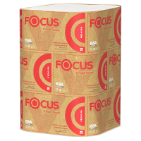 Полотенца бумажные для диспенсеров 230х205 мм 2-сл. V-сложен., бел, 200 лист/упак "Focus" Premium 15 упак/кор РОССИЯ 5049974