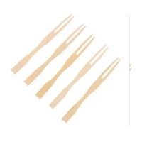Пика 90 мм, диз. "Вилка", беж., бамбук, 100 шт/упак 40 упак/кор КИТАЙ