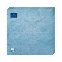 Салфетки 330х330 мм 3-сл., диз."Голубой с перламутром Барокко", голуб., бум., 20 шт/упак "Bouquet" 12 упак/кор РОССИЯ 57222