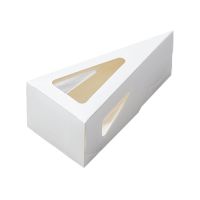 Коробка для кондит. изделий 160х80х60 мм треуг., с окном, неразъем.крышка, бел., карт., 25 шт/упак "Forgenika" Pie III Window White 500 шт/кор РОССИЯ PIE III W W 160*160*80*60