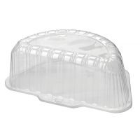 Упаковка для торта [крышка] полукруг 270х162х77[250х138х66] мм, прозр., ОПС, 270 шт/кор "Комус" 270 шт/упак РОССИЯ Т-105/1КН
