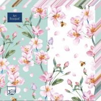 Салфетки 330х330 мм 3-сл., диз. "Цветущий сад", разноцв., бум., 20 шт/упак "Bouquet" 12 упак/кор РОССИЯ 37790