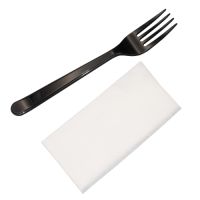 Комплект столовых приборов №2 [вил. 180 мм, черн., ПС+ салф.], 250 шт/кор 250 шт/упак РОССИЯ 501204ч