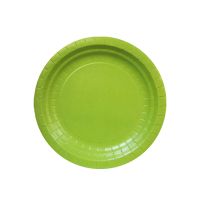 Тарелка одноразовая мелкая d180 мм, диз. "Цвет лайма", карт. лам., 6 шт/упак "МИСТЕРИЯ" 432 шт/кор РОССИЯ