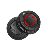 Крышка для стакана d90 мм с боковым отверстием, черн., ПС, 50 шт/упак 500 шт/кор РОССИЯ 42103