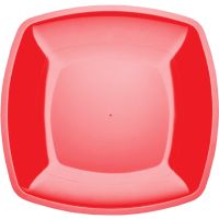 Тарелка - блюдо, квадратная, алая,300мм 