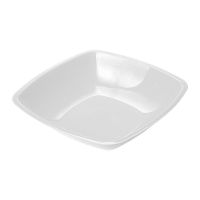 Тарелка квадратная глубокая, белая, 180мм 