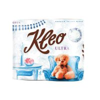 Бумага туалетная 3-сл. "Kleo" Ultra, бел., 18 м, 4 рул/упак 18 упак/кор РОССИЯ С86