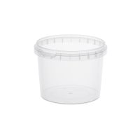 Контейнер для пресервов 700 мл, d122хh87 мм, форма "Банка", контр.замок, крышка в компл., прозр., ПП, 180 шт/кор 180 шт/упак РОССИЯ 1511КП