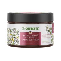 Скраб для тела солевой "Synergetic" Пачули и ароматный бергамот, Антицеллюлитный, 300 мл 6 шт/кор РОССИЯ 800002