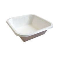 Картонный контейнер (салатник) под запайку, 350 мл, крафт, 86х86х42 мм