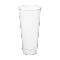 Стакан одноразовый 650 мл, дизайн "Bubble Cup", прозрачный, полипропилен, 25 штук в упаковке 500 штук в коробке