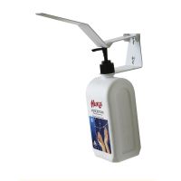 Держатель для жидкого мыла с локтевым рычагом, белый, нержавейка, 6 штук в коробке