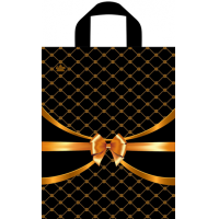 Пакет 280х350 мм, 55 мкм с петлев. ручками, диз. "Золотые сети", ПВД, 50 шт/упак "Тикопластик" 700 шт/кор РОССИЯ н00195258