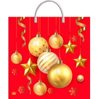 Пакет 360х370 мм, 100 мкм с пласт. ручками, диз. "Алое золото", ПВД, 10 шт/упак "Тикопластик" 100 шт/кор РОССИЯ н00267653