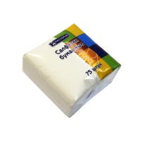 Салфетки 250х250 мм 1-сл., бел., бум., 75 шт/упак "МИСТЕРИЯ" 60 упак/кор РОССИЯ -