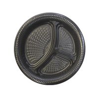 Тарелка d 260мм, 3-секции, чёрная