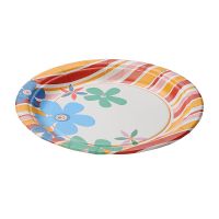 Тарелка одноразовая мелкая d230 мм, диз. "PopArt", карт. лам., 6 шт/упак "Buffet Party" 150 шт/кор РОССИЯ