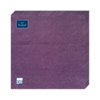 Салфетки 330х330 мм 3-сл., диз. "Баклажан Барокко", фиолет., бум., 16 шт/упак "Bouquet" 12 упак/кор РОССИЯ 57228