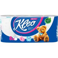 Бумага туалетная 3-сл. "Kleo", бел., 21 м, 8 рул/упак 6 упак/кор РОССИЯ С272