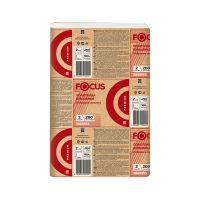 Полотенца бумажные для диспенсеров 240х215 мм 2-сл. Z-сложен., бел., 200 лист/упак "Focus" Premium 20 упак/кор РОССИЯ 5083803