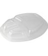 Крышка к контейнеру купол. 3-секц. овал 257х202х35 мм, прозр., ПП, 30 шт/упак "ПолиЭр" 300 шт/кор РОССИЯ К-257-3 крышка