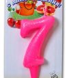 Свеча для торта h35 мм, диз. "Мармеладки. Цифра 7", роз., 1 шт/упак 30 шт/кор РОССИЯ 2997