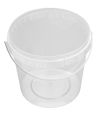 Ведро пищевое 850 мл, d122хh112 мм, с ручкой, без крышки, прозр., ПП, 180 шт/кор "Перинт" 180 шт/упак РОССИЯ 0,85/122/К