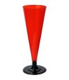 Фужер для шампанского 180 мл, красн., черн. ножка, ПС, 6 шт/упак 396 шт/кор РОССИЯ -