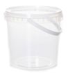 Ведро пищевое 1000 мл, d122хh127 мм, с ручкой, без крышки, прозр., ПП, 180 шт/кор "Перинт" 180 шт/упак РОССИЯ 1,0/122/К